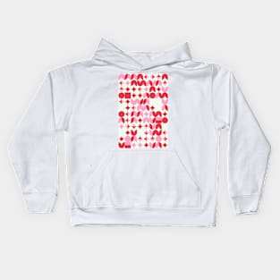 Girly Geometric Pattern - Flowers - Stars #9 Kids Hoodie